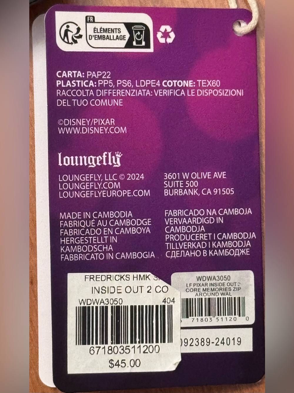 NWT Loungefly Inside Out 2 Core Memories Zip Around Wallet - Picture 9 of 13